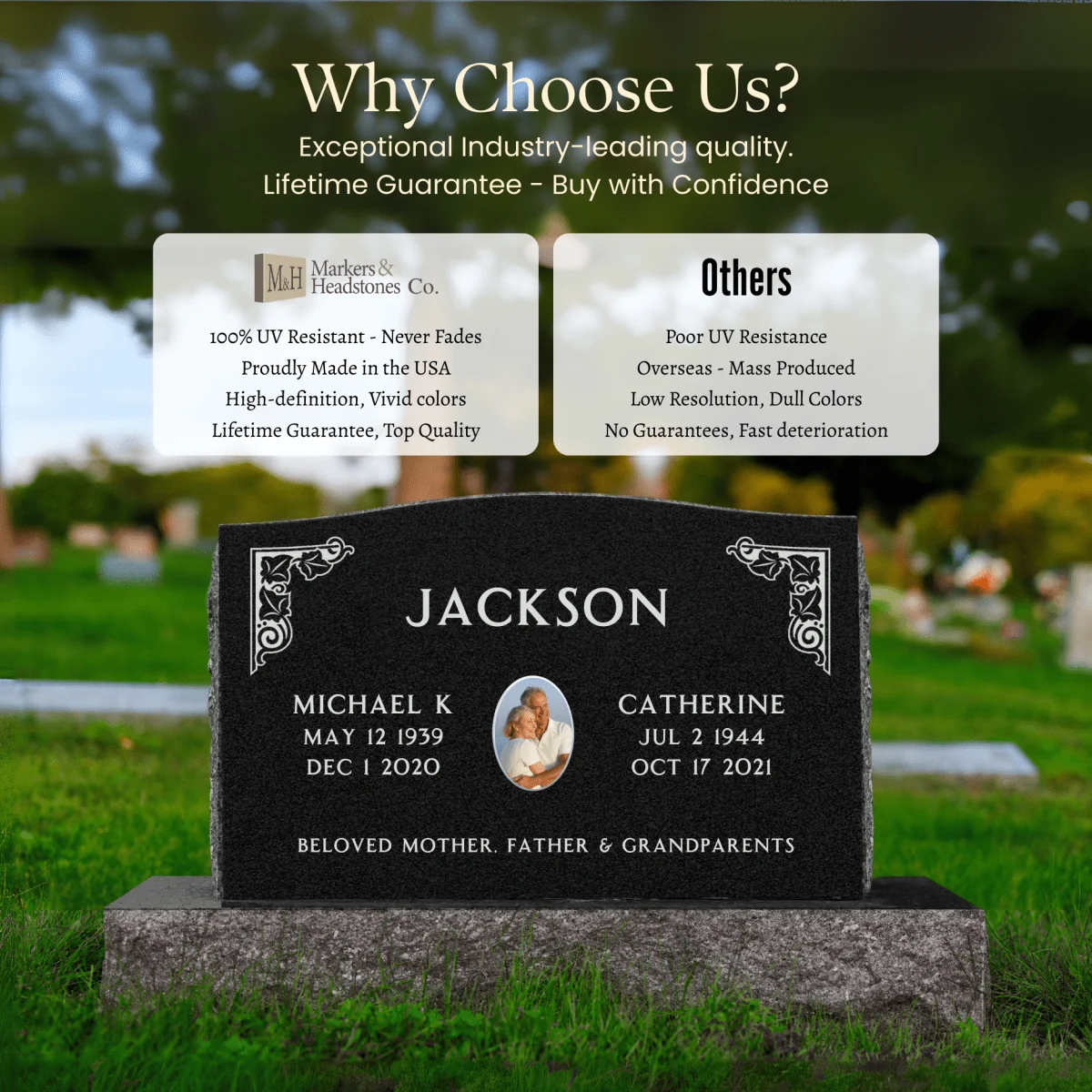 Oval Porcelain Memorial Photo - Color - Image 7